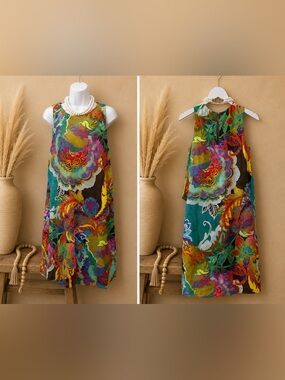Ralph Lauren Sleeveless Floral Multicolor Shift Dress - Size 6